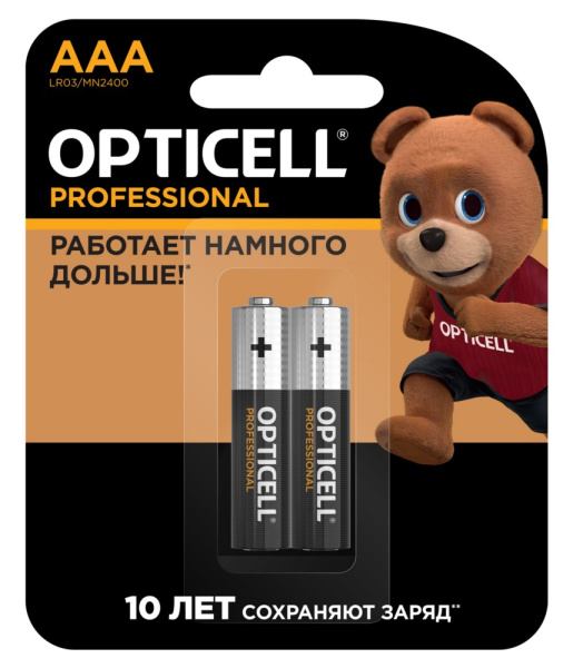 Батарейки Оптиселл Профешнл алкалин AAА 2шт
