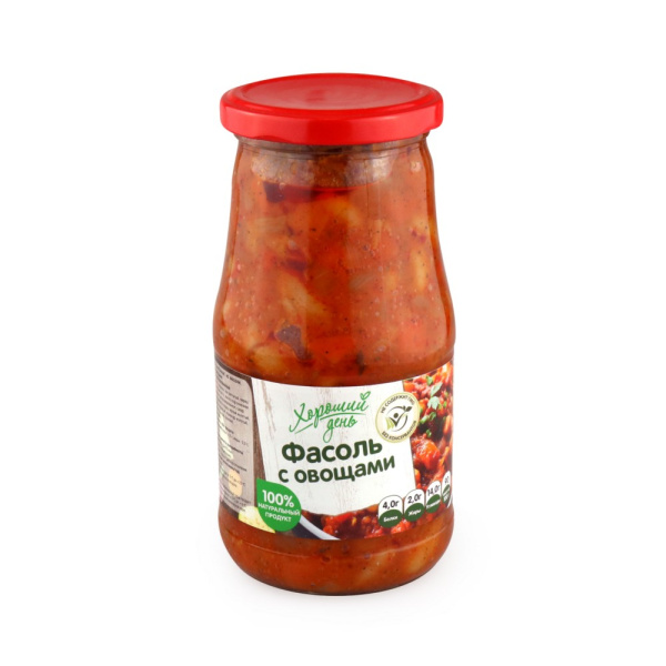 Фасоль  Хороший день с овощами 530г