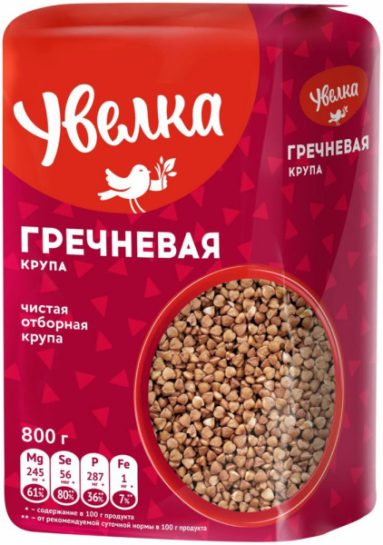 Крупа гречневая ядрица Экстра Увелка 800г