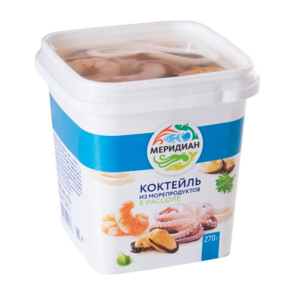 Коктейль из морепродуктов Меридиан в рассоле 270г