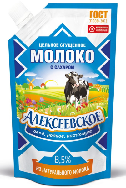 Молоко сгущеное Алексеевское 8,5% 270г