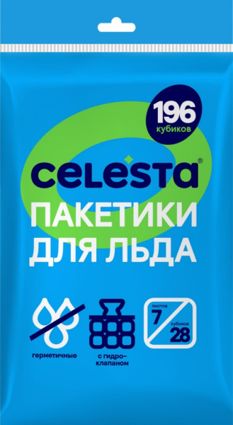 Пакетики для льда Селеста с гидроклапаном 7*28