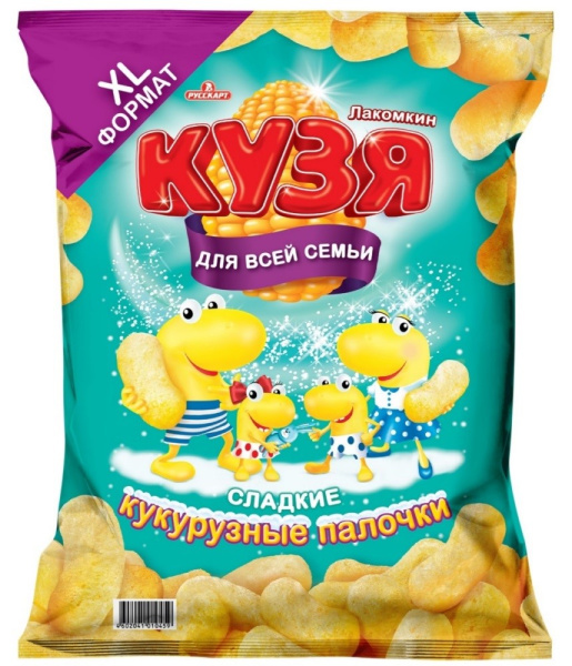 Кукурузные палочки Кузя Лакомкин сладкие 190г