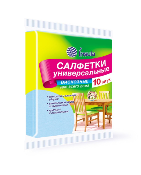 Салфетки универсальные вискозные Русалочка 10шт