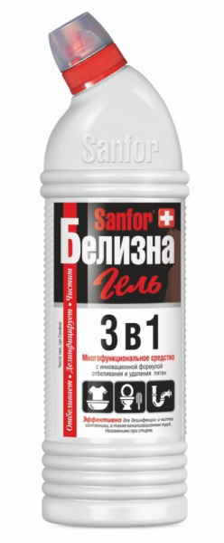 Ср-во многофункциональное Санфор Белизна 3в1 гель 700г