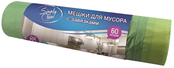 Мешки для мусора  Хороший день с завязками 60л 20шт
