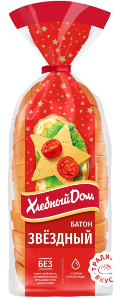 Батон Хлебный Дом Звездный 350г