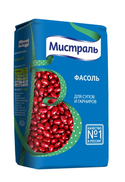 Фасоль  Мистраль красная для супов и гарниров 450г