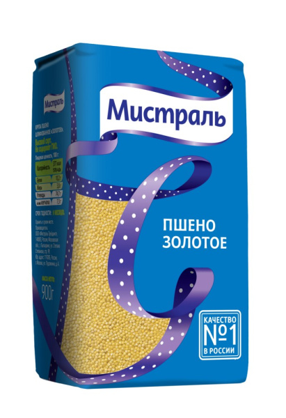 Пшено Мистраль шлифованное 900г