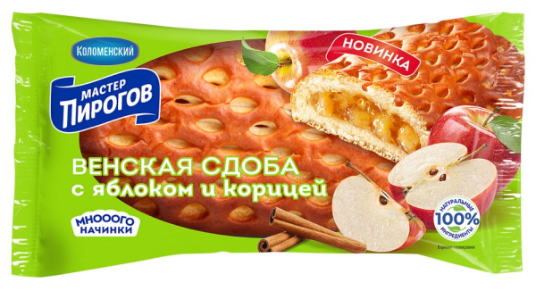Сдоба Коломенское венская с яблочной начинкой и корицей Мастер пирогов 150г 