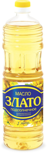 Масло Злато подсолнечное 1л