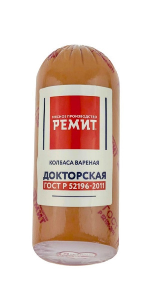 Колбаса Докторская  вакуумная упаковка 500г Ремит