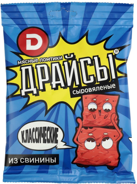 Мясные ломтики сыровяленые Классические 30г Драйсы