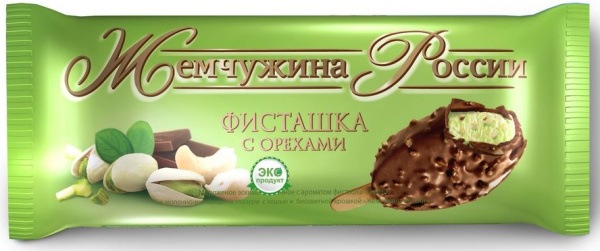 Мороженое Жемчужина России эскимо сливочное Фисташка 80г