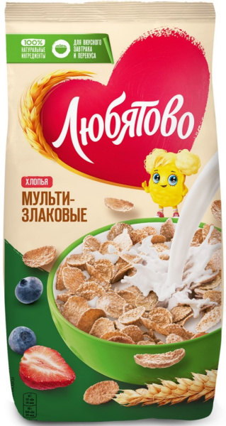 Хлопья Любятово Мультизлаковые 250г