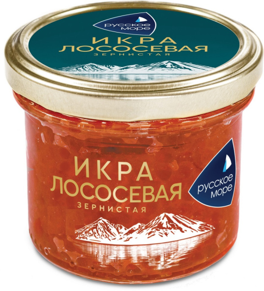 Икра красная Русское Море лососевых рыб 95г