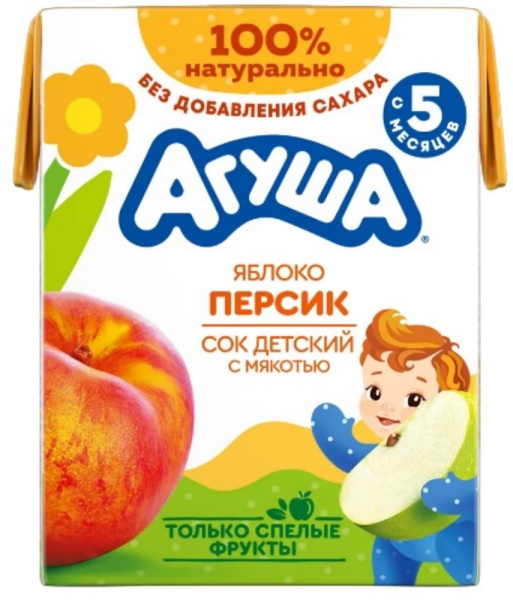 Сок Агуша яблоко/персик 200мл