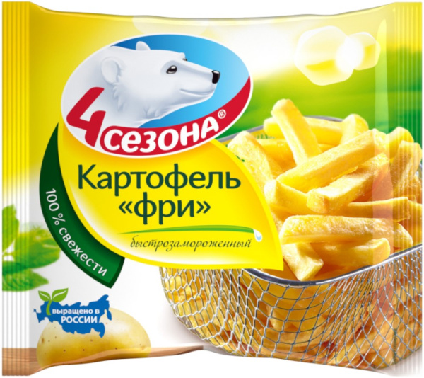 Картофель фри замороженный 4 Сезона  900г