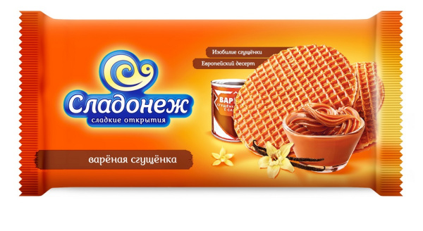Вафли Сиропные Сладонеж Вареная сгущенка 240г
