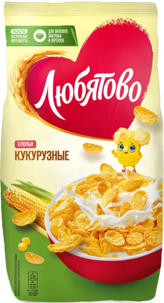 Хлопья Юнайтед Бейкерс кукурузные Любятово 300г