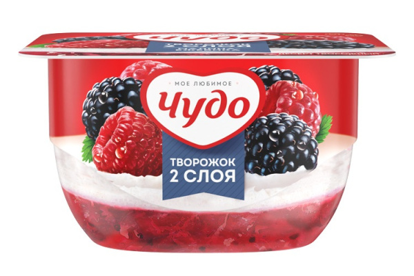 Десерт творожный Чудо малина/ежевика 4,2% 100г