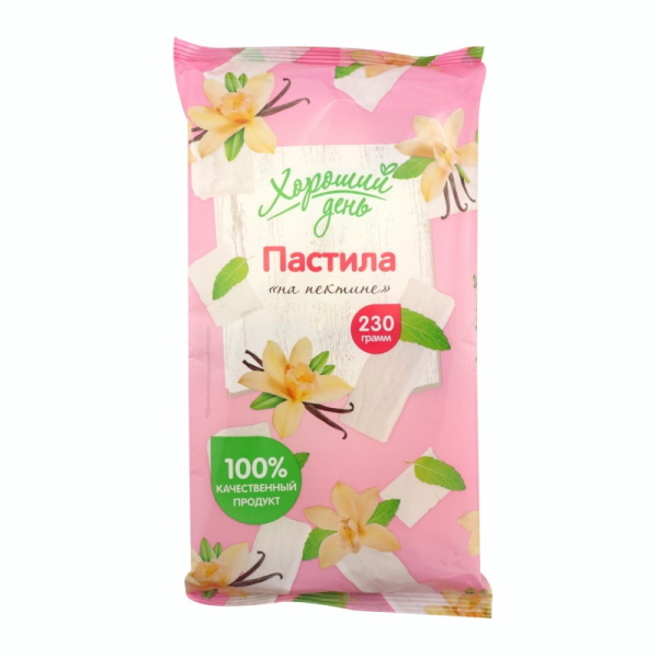 Пастила на пектине со вкусом ванили 230г Хороший день