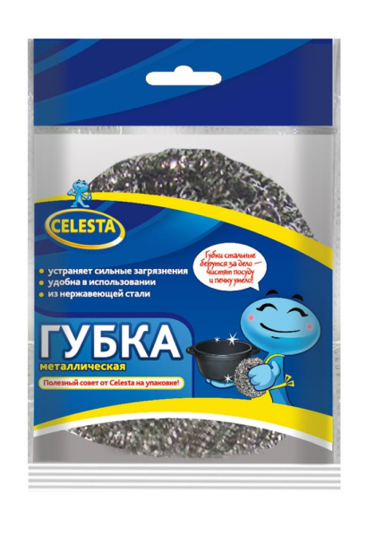 Губка металлическая Селеста 1шт