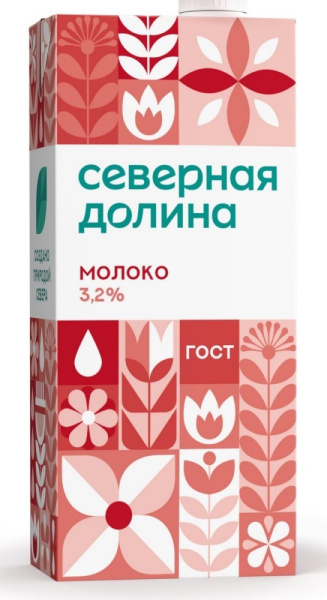 Молоко Северная долина ультрапастеризованное 3,2% 950г