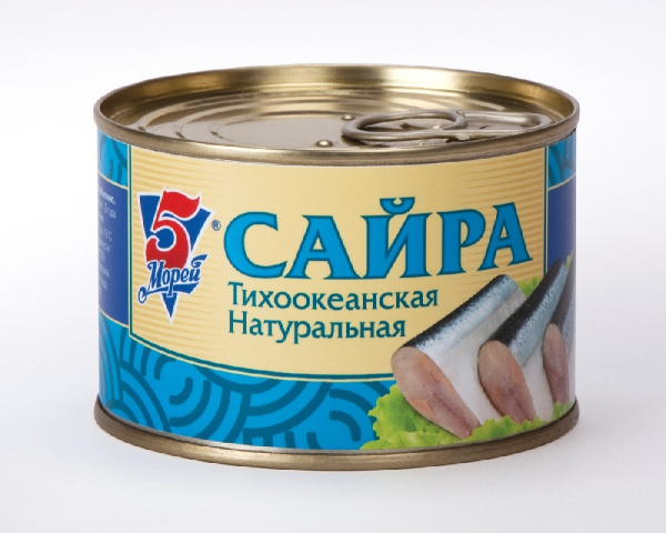Сайра 5 морей натуральная 250г