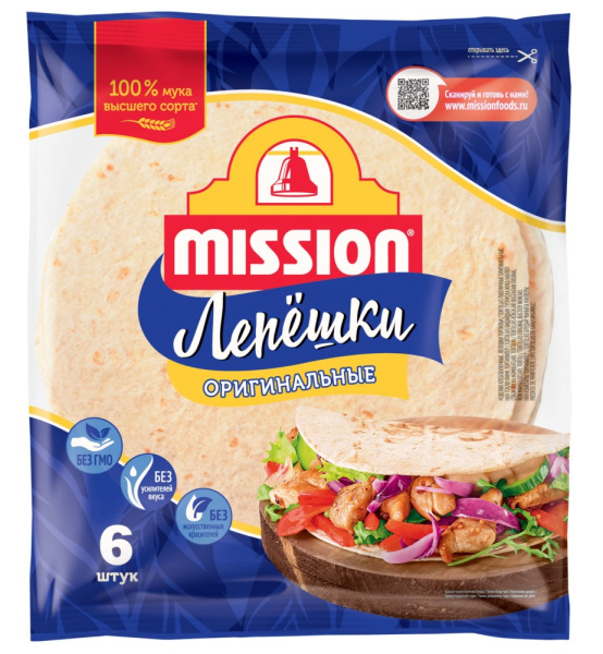 Пшеничные лепешки Mission 250г 