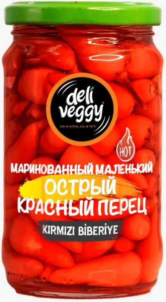 Перец острый маринованный красный Дели Вегги 320мл