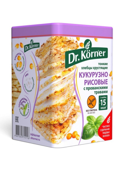 Хлебцы Кукурузно-рисовые с прованскими травами 100г