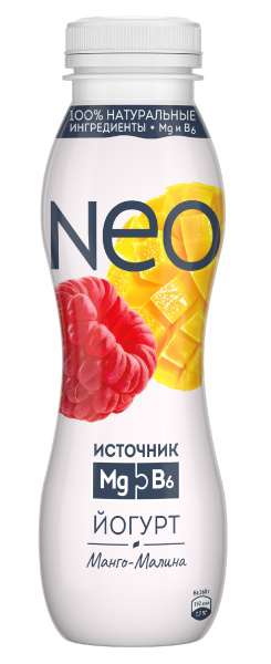 Йогурт Нео питьевой манго-малина 1,5% 260г