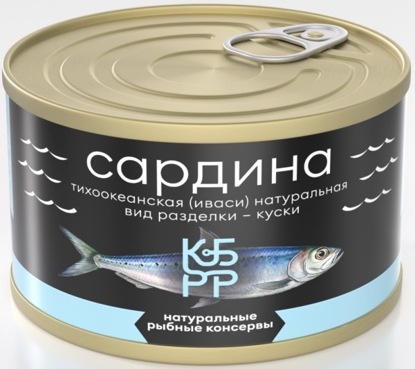 Сардина КБРР тихоокеанская натуральная 250г