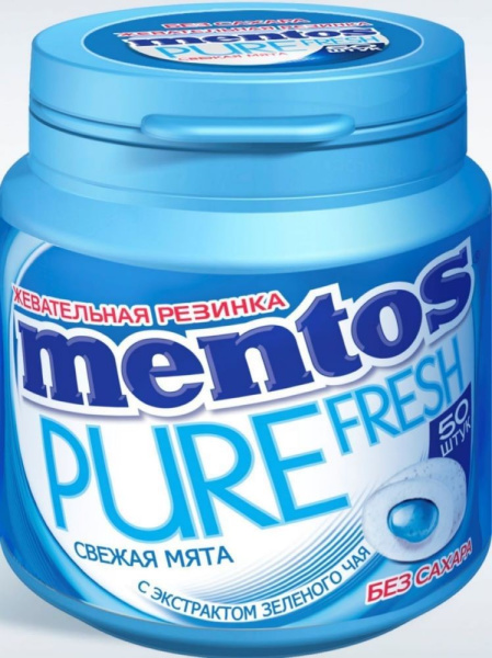 Жев.резинка Ментос Пур Фреш Минт 100г