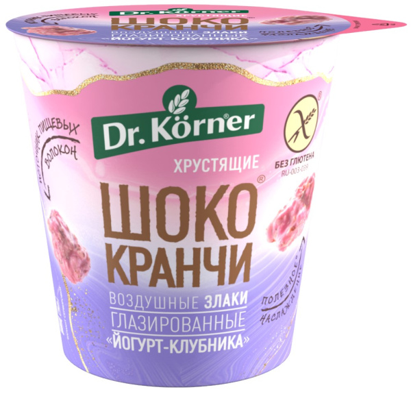 Шококранчи Д-р Кёрнер злаковые Клубничные с йогуртом 40г