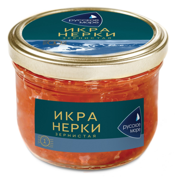 Икра красная Русское Море лососевых рыб нерка  210г