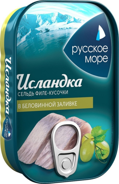 Сельдь атлантическая Исландка в белом вине 115г