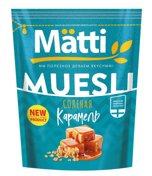 Мюсли Матти Соленая карамель 250г