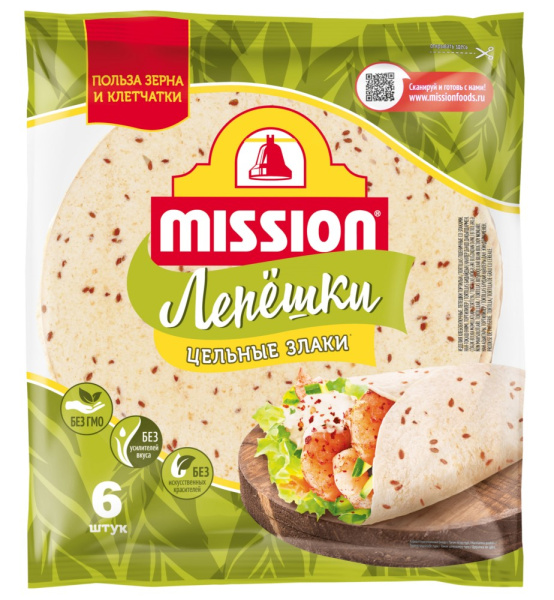 Пшеничные лепешки Mission со злаками 250г