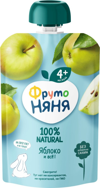 Пюре ФрутоНяня яблоко 90г