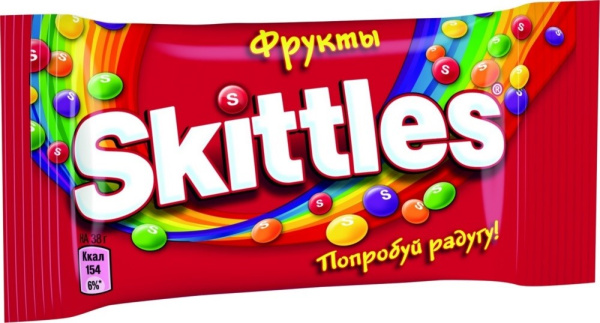 Жевательные конфеты Скитлз Фрукты 38г
