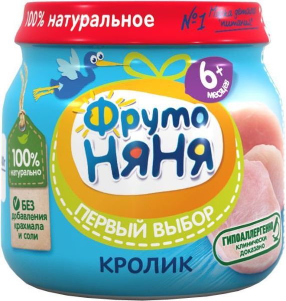 Пюре ФрутоНяня кролик 80г