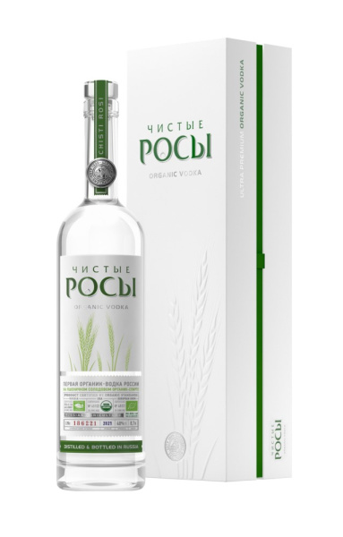 Водка Чистые Росы  в подарочной упаковке 0,7л