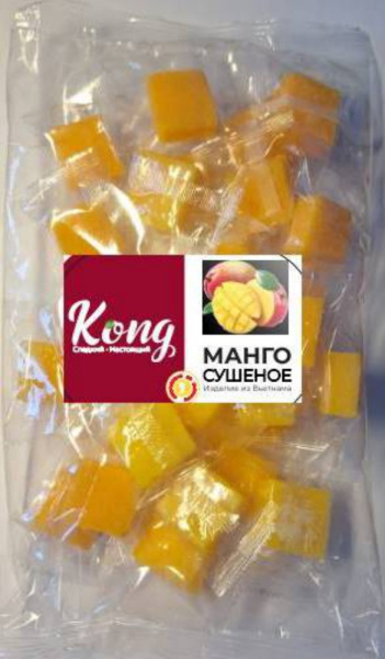 Манго Конг сушеное кубики 300г