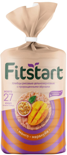 Хлебцы ФИТСТАРТ рисовые Манго-маракуйя 100г