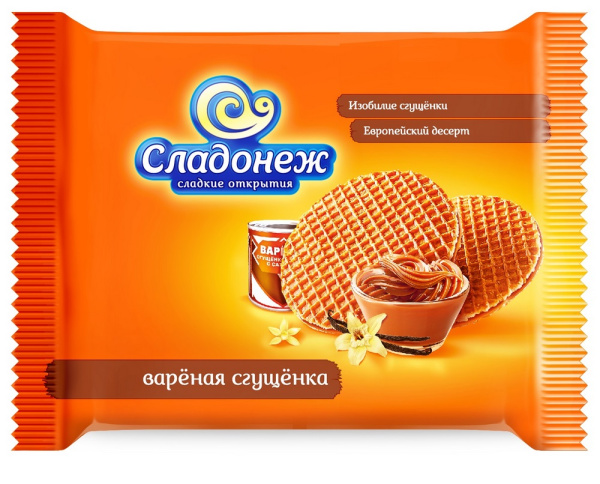 Вафли Сиропные Сладонеж вареная сгущенка 120г