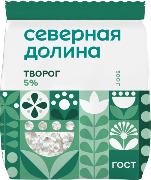 Творог Северная долина 5% 300г