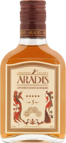 Коньяк АРАДИС 5 лет армянский ординарный 0,2л