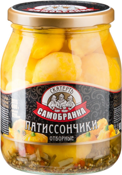 Патиссончики маринованные 720мл Скатерть-Самобранка